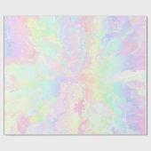 Papier Cadeau Pastel Rainbow Rose Floral (Plat)