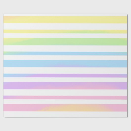Papier Cadeau Pastel Rainbow Stripes Blur Art Design Abstrait (Plat)
