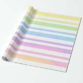 Papier Cadeau Pastel Rainbow Stripes Blur Art Design Abstrait (Déroulé)