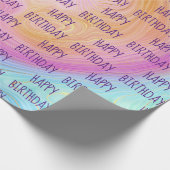 Papier Cadeau Pastel Rainbow Swirl Anniversaire (Coin)