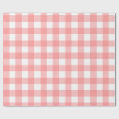 Papier Cadeau Pastel Raspberry Red Plaid Motif Pâques (Plat)
