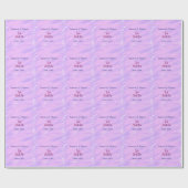 Papier Cadeau Pastel rose violet Vow renouvellement anniversaire (Plat)