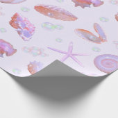 Papier Cadeau Pastel Seashell & Pearl Ocean Pattern Gift Wrap (Coin)