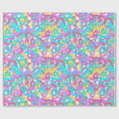 Papier Cadeau Pastel Spirales Abstrait Imprimer (Plat)