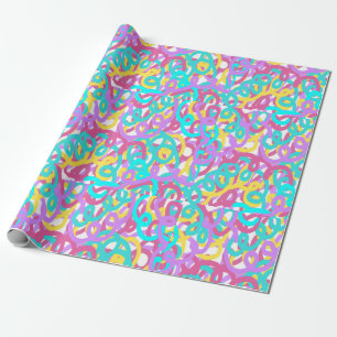 Papier Cadeau Pastel Spirales Abstrait Imprimer