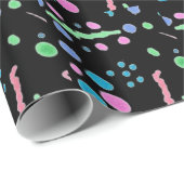 Papier Cadeau Pastel Splatter Confetti Imprimer (Coin rond)