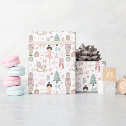 Papier Cadeau Pastel The Nutcracker Ballet de Noël Découpage (Baby Shower)