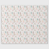 Papier Cadeau Pastel The Nutcracker Ballet de Noël Découpage (Plat)