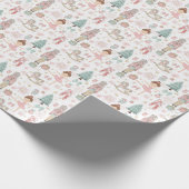 Papier Cadeau Pastel The Nutcracker Ballet de Noël Découpage (Coin)