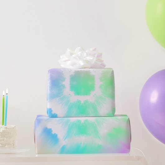 Papier Cadeau Pastel Tie Dye (Cadeaux de fête)