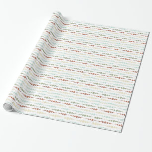 Papier Cadeau Pastel Tones Retro Icicles Cercle Motif