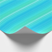 Papier Cadeau Pastel Turquoise Bleu Bleu Grandes Bleues Vert (Coin)