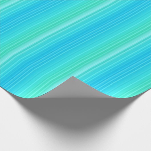 Papier Cadeau Pastel Turquoise Bleu Bleu Grandes Bleues Vert (Coin)