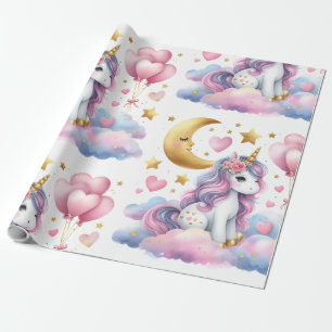 Papier Cadeau Pastel Unicorn