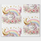 Papier Cadeau Pastel Unicorn (Plat)