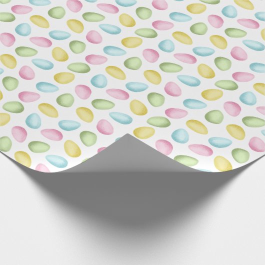 Papier Cadeau Pastel Watercolor Easter Egg Pattern (Coin)