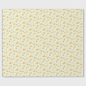 Papier Cadeau Pastel Yellow Hanoukka Menorah Star David Motif (Plat)