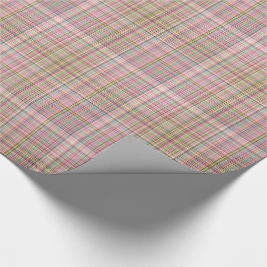Papier Cadeau Pastels Chocolat Plaid Papier Enveloppant 26 Cadea (Coin)