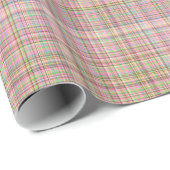 Papier Cadeau Pastels Chocolat Plaid Papier Enveloppant 26 Cadea (Coin rond)