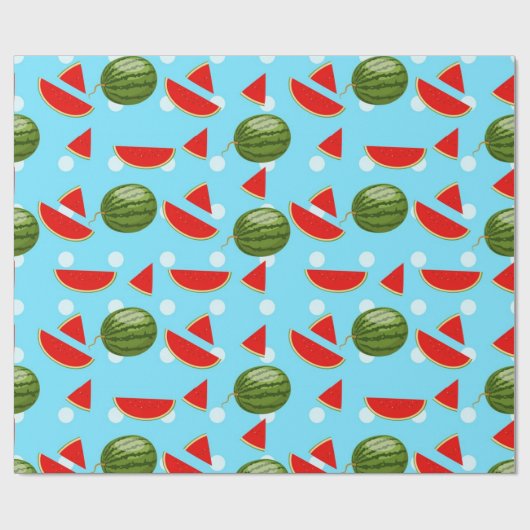 Papier Cadeau Pastèque avec tranche (Plat)