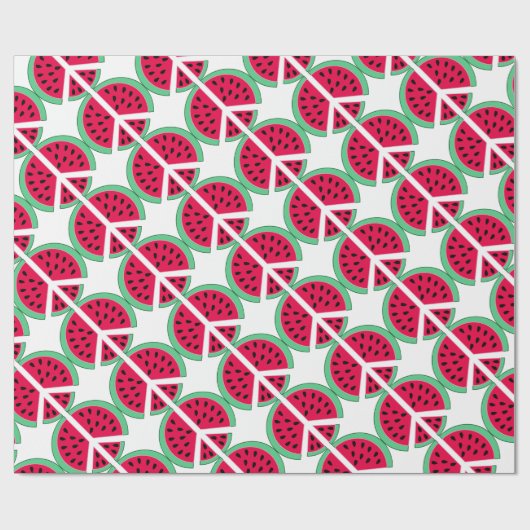 Papier Cadeau Pastèque de la paix (Plat)