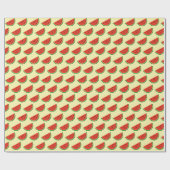 Papier Cadeau Pastèque jaune d'été (Plat)