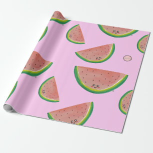 Papier Cadeau Pastèque Kawaii