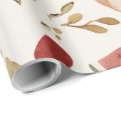 Papier Cadeau Pastèque Mignon Coloré Rose Vert (Coin rond)