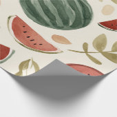 Papier Cadeau Pastèque Mignon Coloré Rose Vert (Coin)