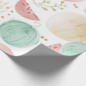 Papier Cadeau Pastèque Mignon Coloré Rose Vert (Coin)