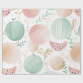 Papier Cadeau Pastèque Mignon Coloré Rose Vert (Plat)