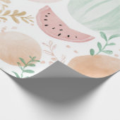 Papier Cadeau Pastèque Mignon Coloré Rose Vert (Coin)