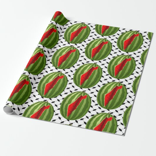 Papier Cadeau Pastèque Palestine - Slice (Déroulé)