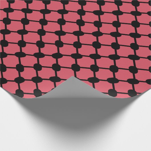 Papier Cadeau Pastèque palestinienne Hatta Keffiyeh Kufiya Folk (Coin)