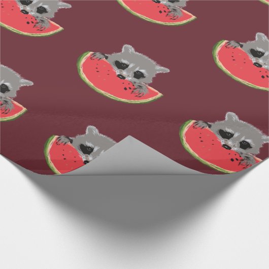 Papier Cadeau Pastèque Raccoon (Coin)