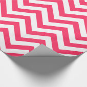Papier Cadeau Pastèque Rose Blanc XL Chevron Motif ZigZag (Coin)