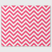 Papier Cadeau Pastèque Rose Blanc XL Chevron Motif ZigZag (Plat)