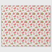 Papier Cadeau Pastèque rose Eté Anniversaire Nom Texte (Plat)