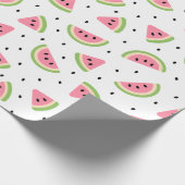 Papier Cadeau Pastèque rose, Graines de pastèque, Motif d'été (Coin)