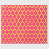 Papier Cadeau Pastèque Rose Pineapple Jaune Marocain #4 (Plat)