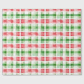 Papier Cadeau Pastèque Rouge Vert Blanc Rayures Anniversaire (Plat)