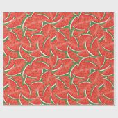 Papier Cadeau Pastèque tropicale fraîche (Plat)