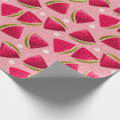 Papier Cadeau Pastèque tropicale fraîche (Coin)