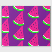 Papier Cadeau pastèque valentines fruits coeur d'été (Plat)