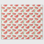 Papier Cadeau Pastèques rouges Fruit Anniversaire (Plat)