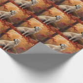 Papier Cadeau Pasteur anatolien en automne Feuilles automne Insp (Coin)