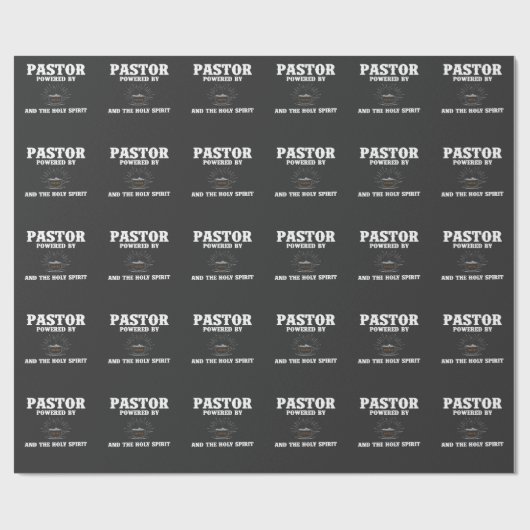 Papier Cadeau Pasteur propulsé par le café et le Saint-Esprit (Plat)