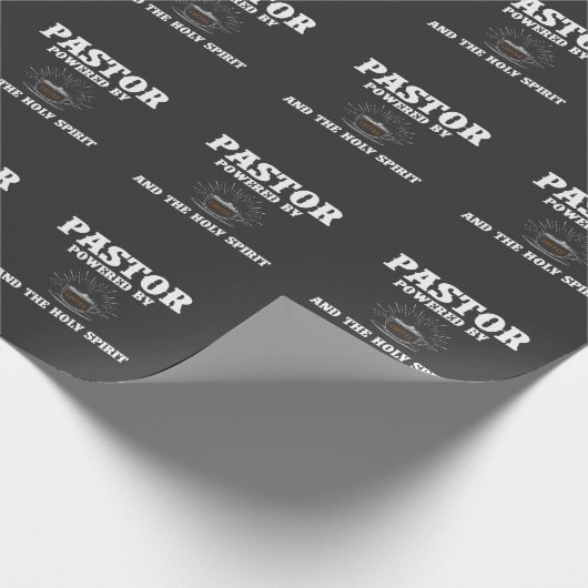 Papier Cadeau Pasteur propulsé par le café et le Saint-Esprit (Coin)