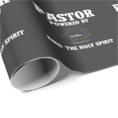 Papier Cadeau Pasteur propulsé par le café et le Saint-Esprit (Coin rond)