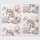 Papier Cadeau Pastrl Unicorne (Plat)